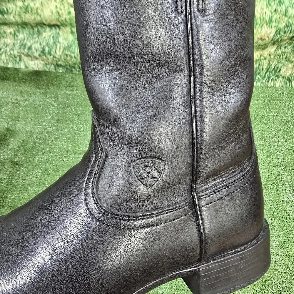 Ariat Heritage Roper Embroidered Leather Round Toe Mens Boots Size 7.5 LIKE NEW